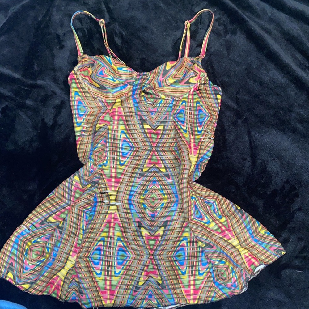 Vintage psychedelic baby doll top
